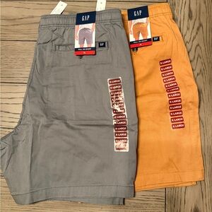 GAP Men's Gray and Dark Tan Shorts
